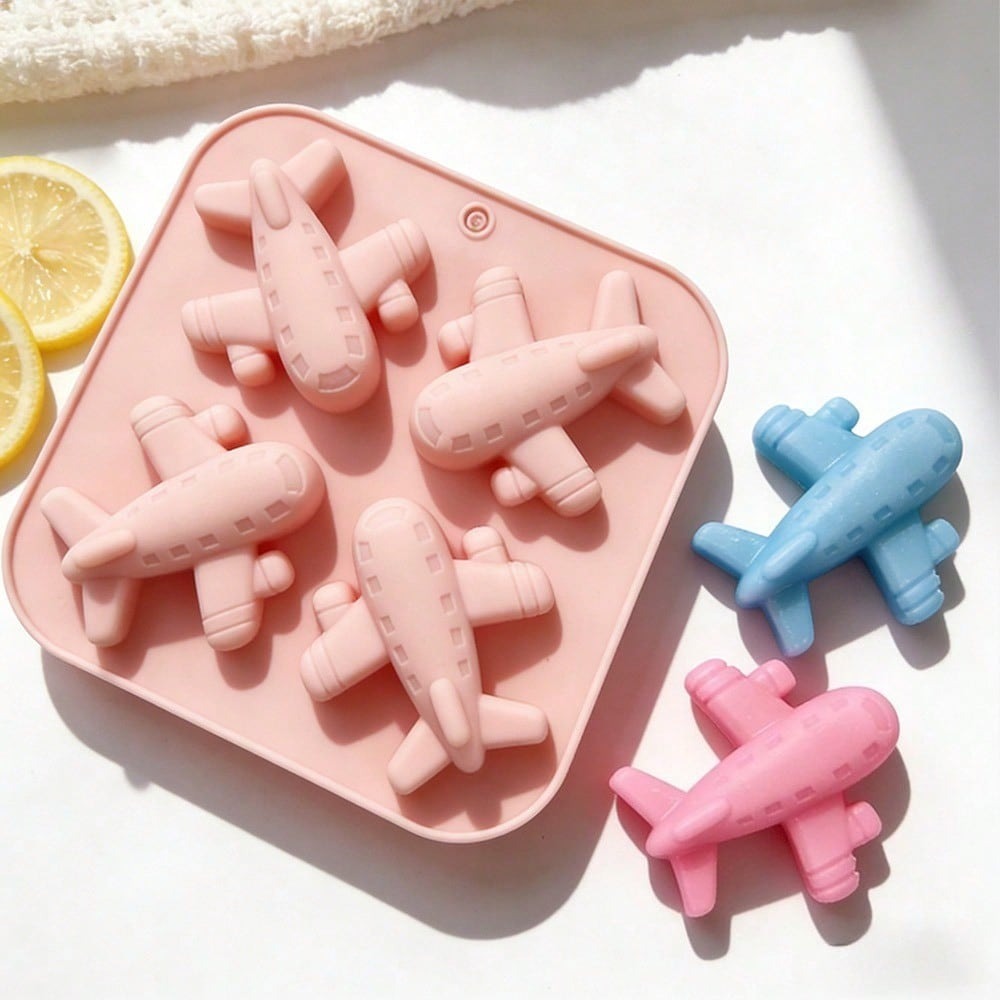 Candle Making Supplies Wholesale - 4 Cavity Airplane Silicone Mold Cute