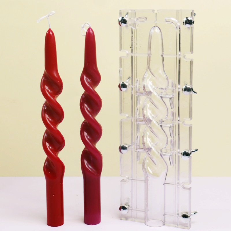 Candle Making Experience - Twisted Stripe Column Acrylic Candle Mold