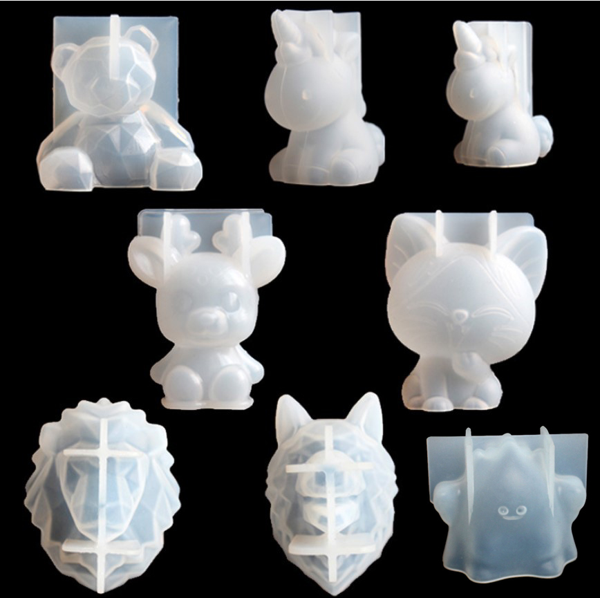 Candle Mold Silicone - Transparent Unicorn Silicone Epoxy Resin Molds