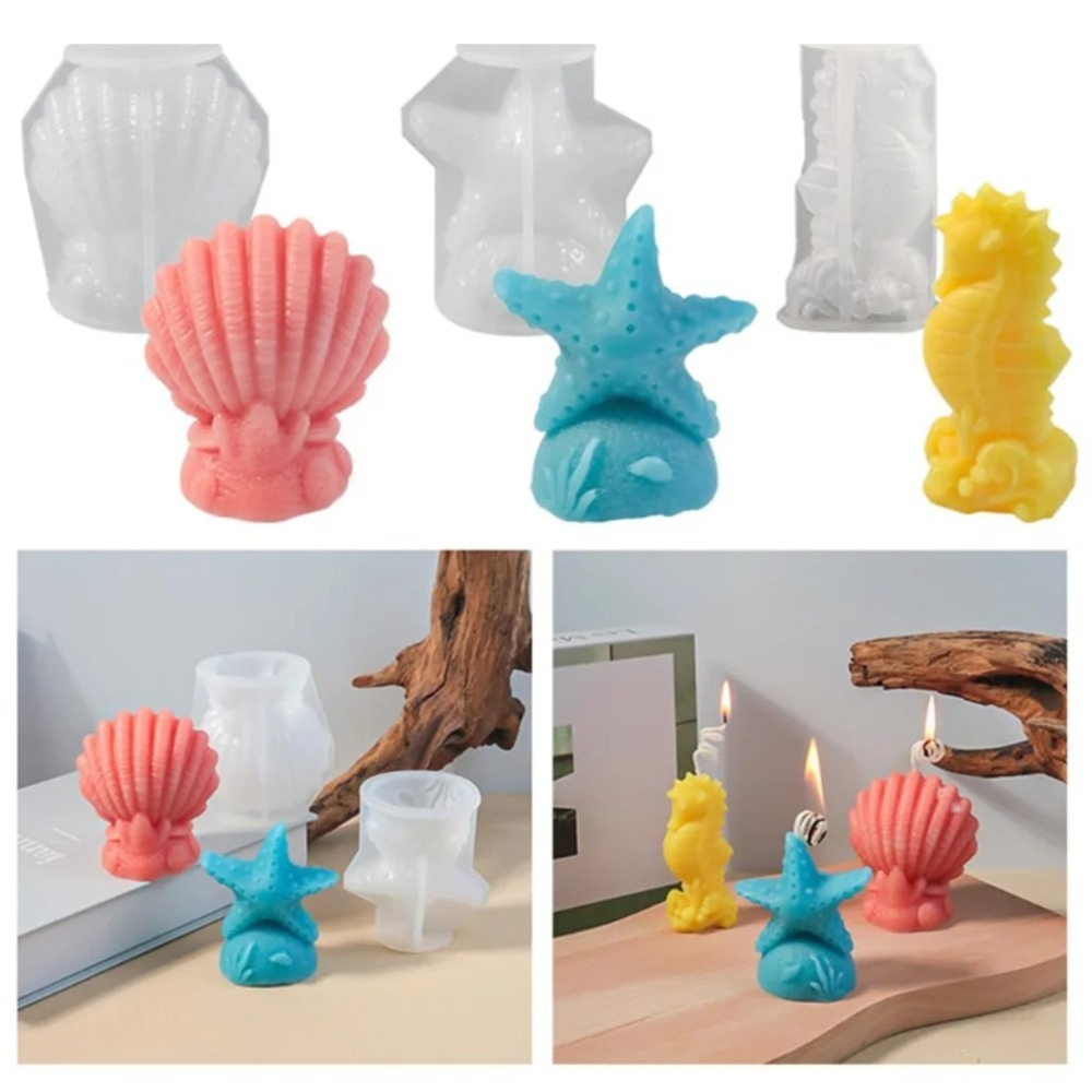 Candle Mold Silicone - 2026-3pcs DIY Epoxy Resin Mold Starfish