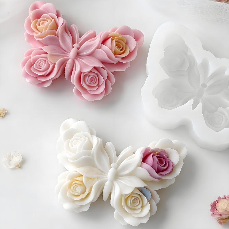 Candle Making Things - DIY Rose Butterfly Form Silicone Mold
