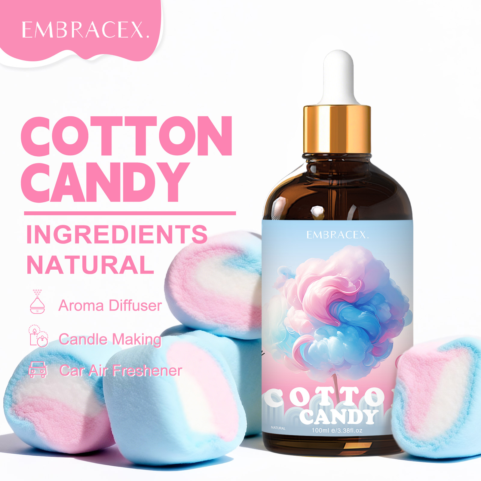 100ml Cotton Candy Essential O - Candle Making Oil Scents recension och pris