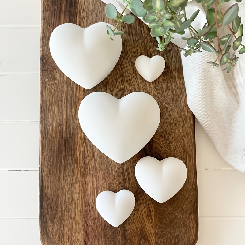 5pcs Heart-Shaped Gypsum Candl - Candle Mold Silicone recension och pris