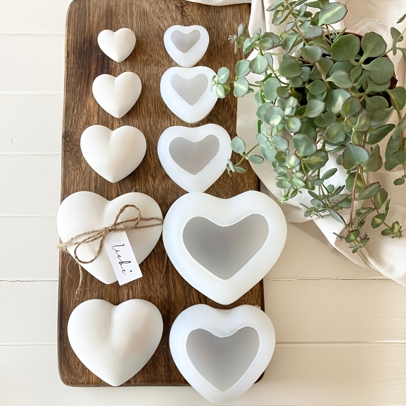 5pcs Heart-Shaped Gypsum Candl - Candle Mold Silicone recension och pris
