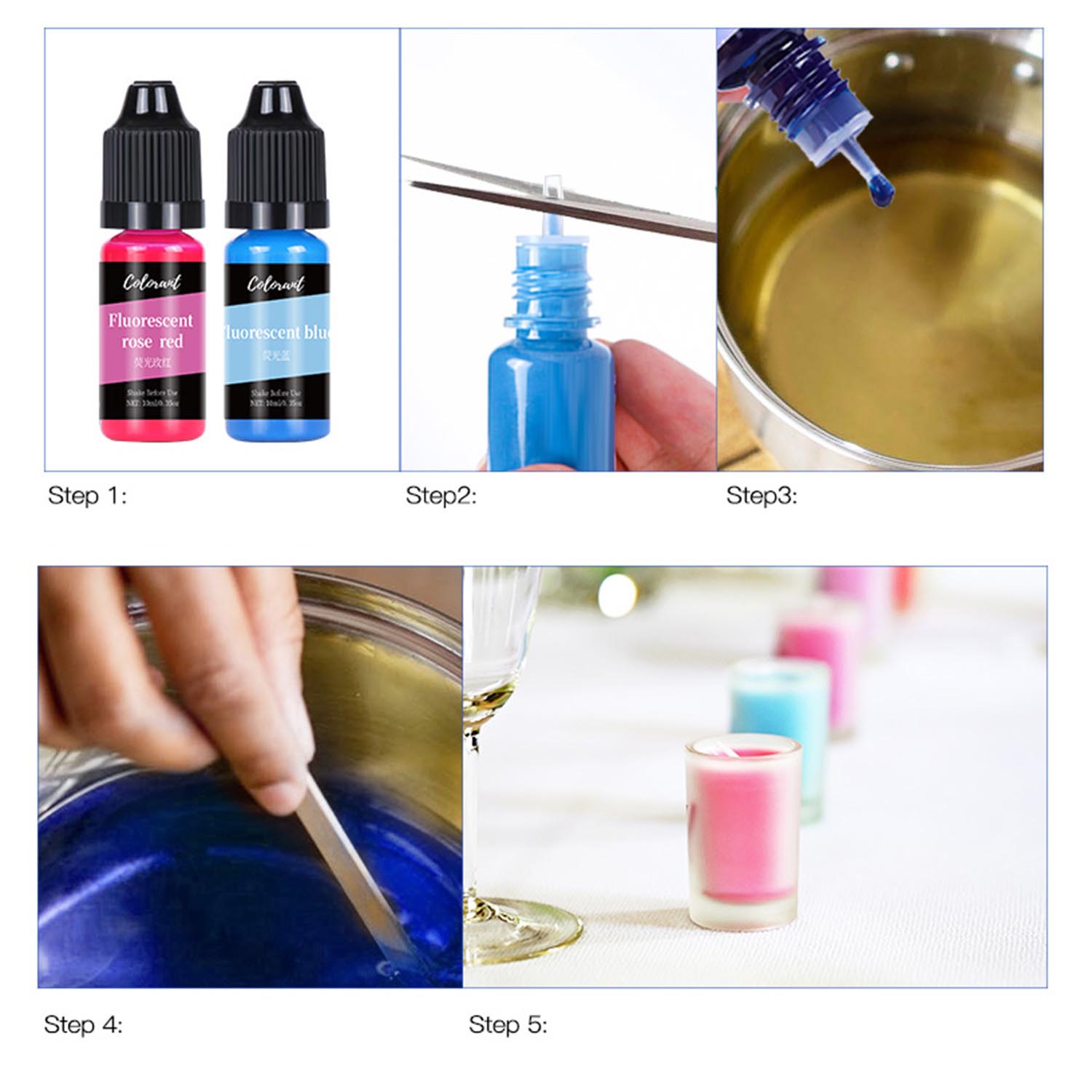 Candle Dyes Kit Liquid Coloran - Candle Making Instructions recension och pris