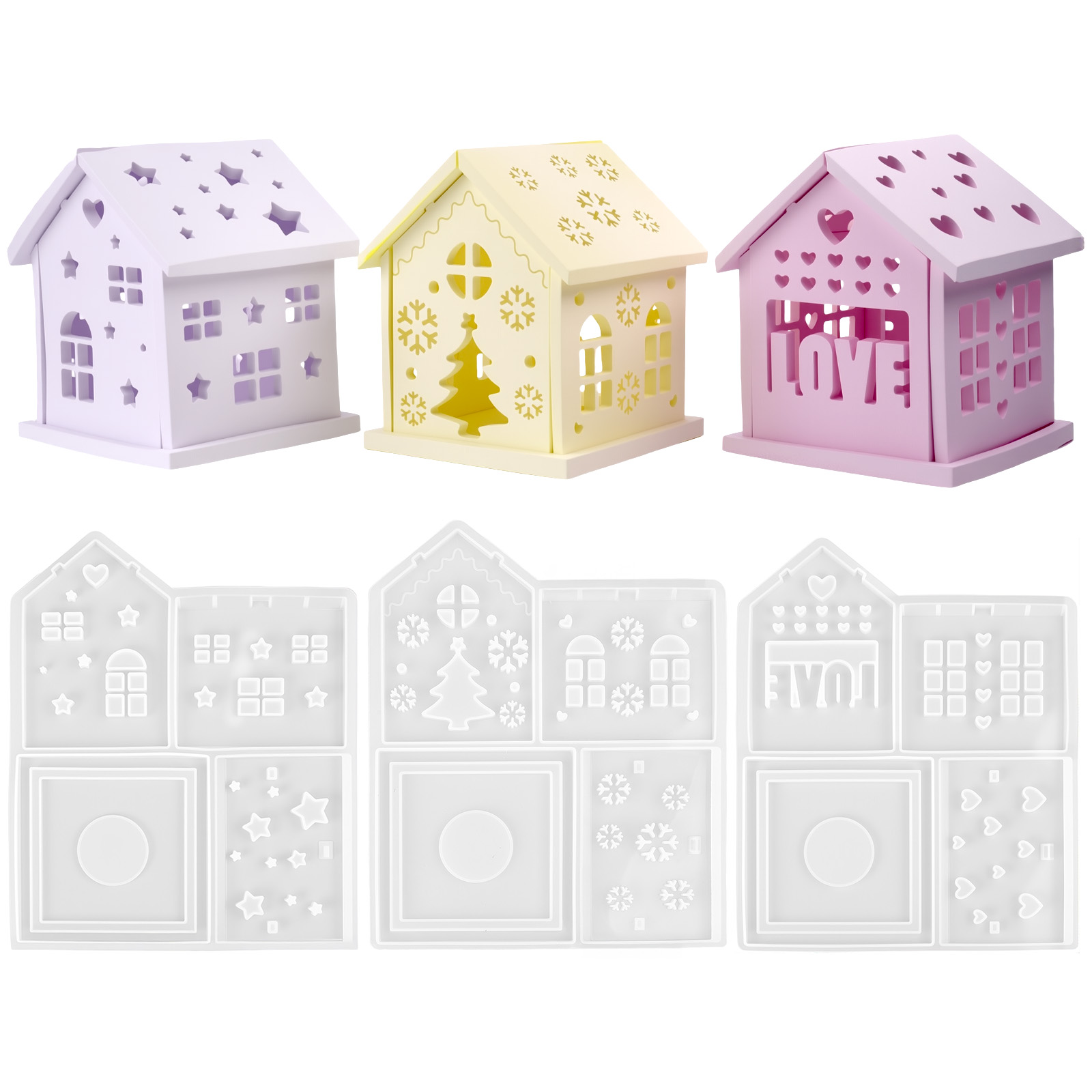 3D House Silicone Mold DIY Chr - Candle Making Things recension och pris
