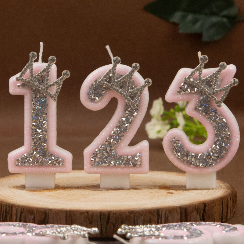 Digital Candles 0-9 Pink Silve - Candle Making Things recension och pris