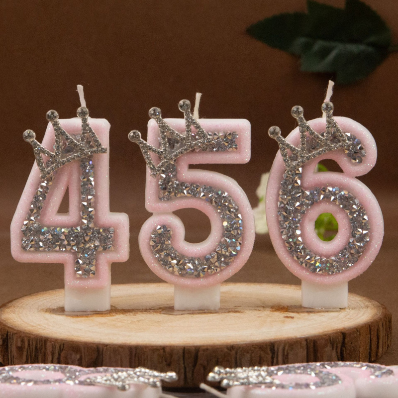 Digital Candles 0-9 Pink Silve - Candle Making Things recension och pris