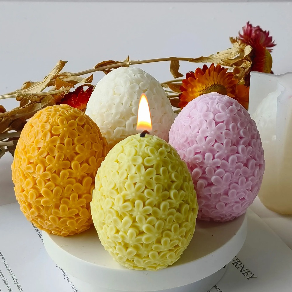 2pc Egg Flower Ball Candle Mol - Candle Mold Silicone recension och pris