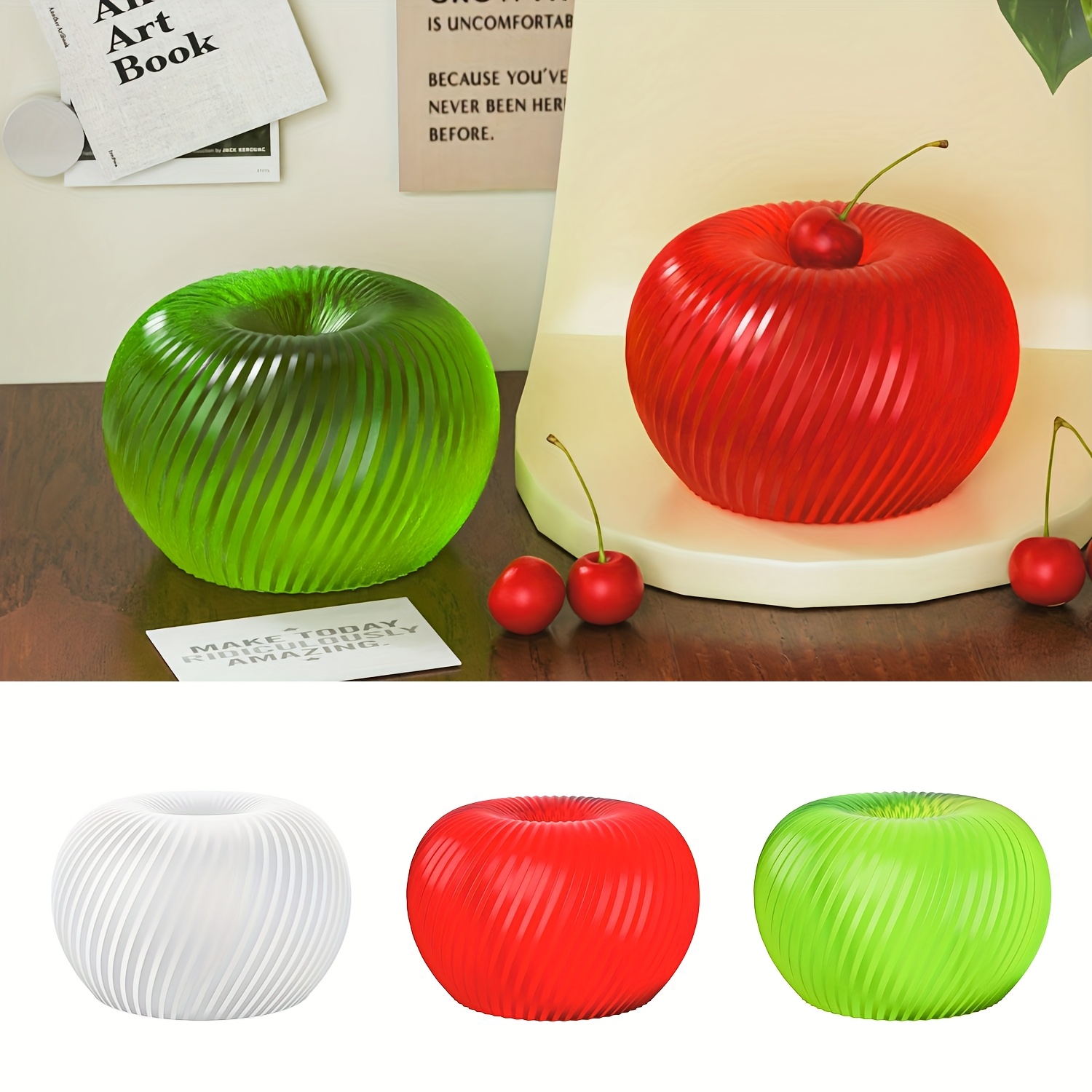 A trendy red apple silicone mo - Candle Making Things recension och pris