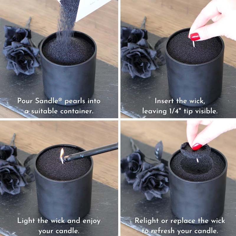 Black Candle Sand with Wick, 2 - Candle Making Experience recension och pris