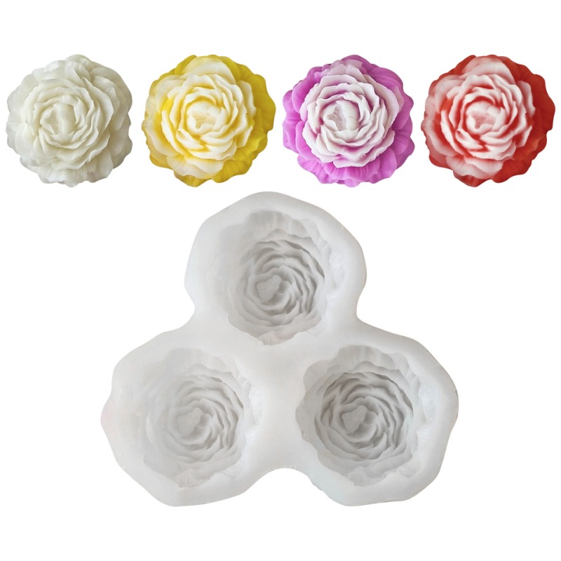 3pcs/set Peony Flower Candle S - Candle Making Supplies Wholesale recension och pris