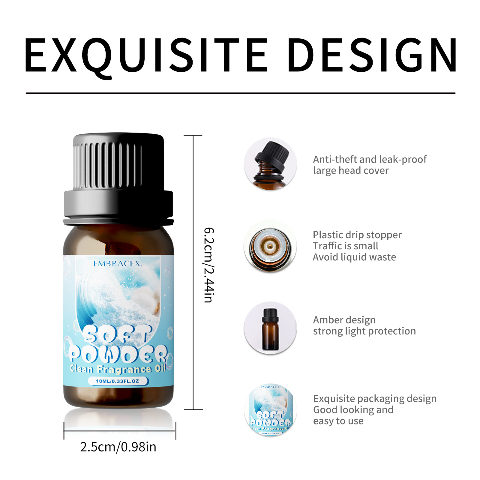 10ml Soft Powder Essential Oil - Candle Making Oil Scents recension och pris